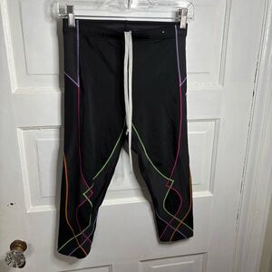 CW-X Black Leggings with Colorful Accents